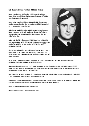 A preview of a PDF biography for Renton, Rupert Ernest